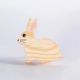 Handcrafted Pine Wood Rabbit Knob
